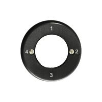Frontset Feller 4-1-2-3 schwarz für Schlüsselschalter