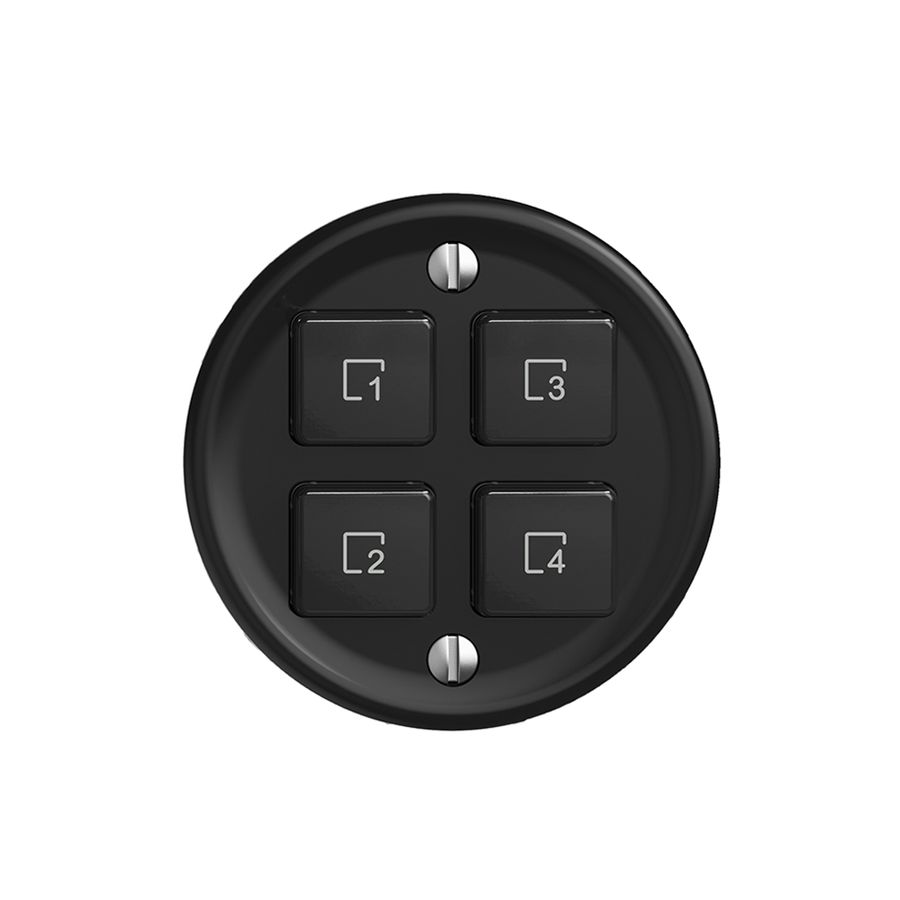 Kit recouvrement pour poussoir scène 4 scènes/4T Sdue Wiser noir