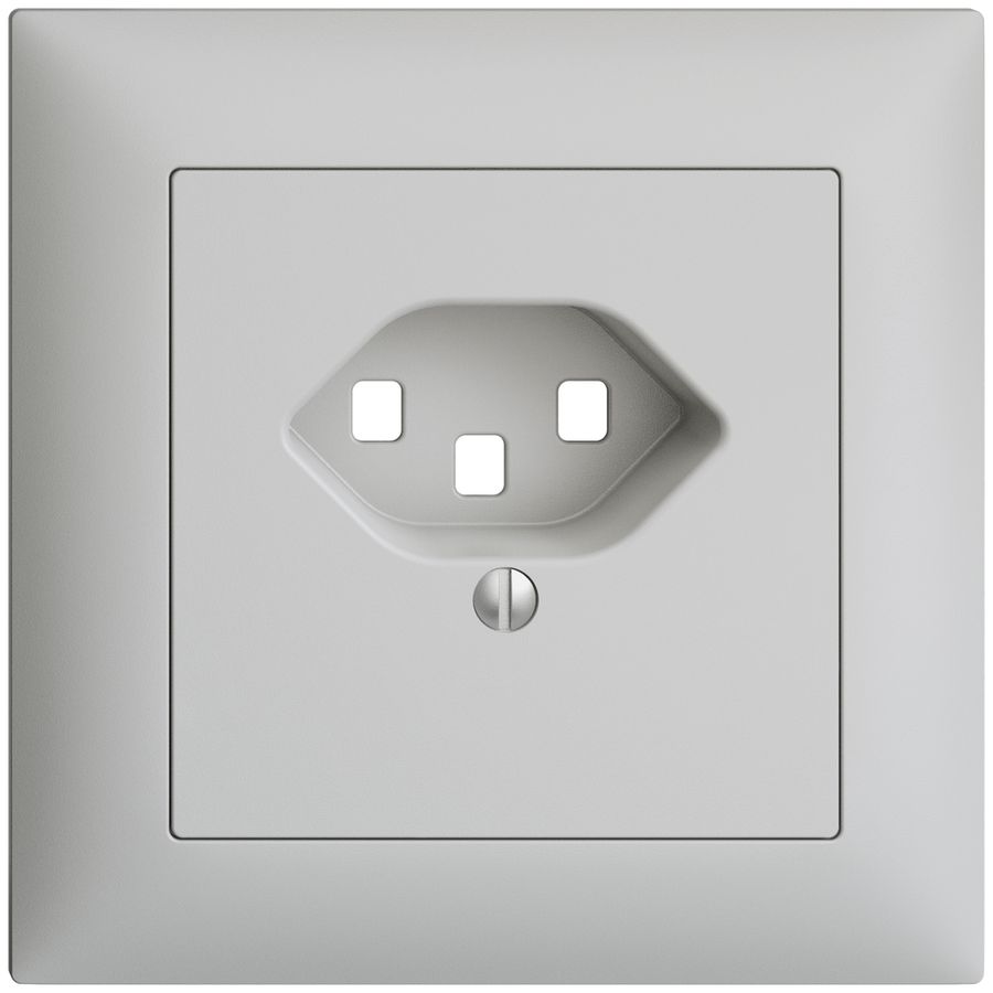 UP-Frontset EDIZIOdue hellgrau 88×88mm 1×T23