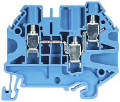 Morsetto passaggio componibile WT 0.14…6mm² 32A 1000V 3×vite 1 pi.guida 35mm blc