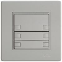 UP-KNX-Taster RGB EDIZIO.liv SNAPFIX® Temperaturfüh.o.LED 3×Taste 2-Tbed.hgu