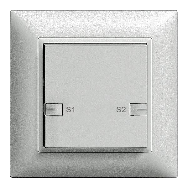 Poussoir ENC ZEP scène 1c/1t station cen-sec.a.LED EDIZIOdue silver