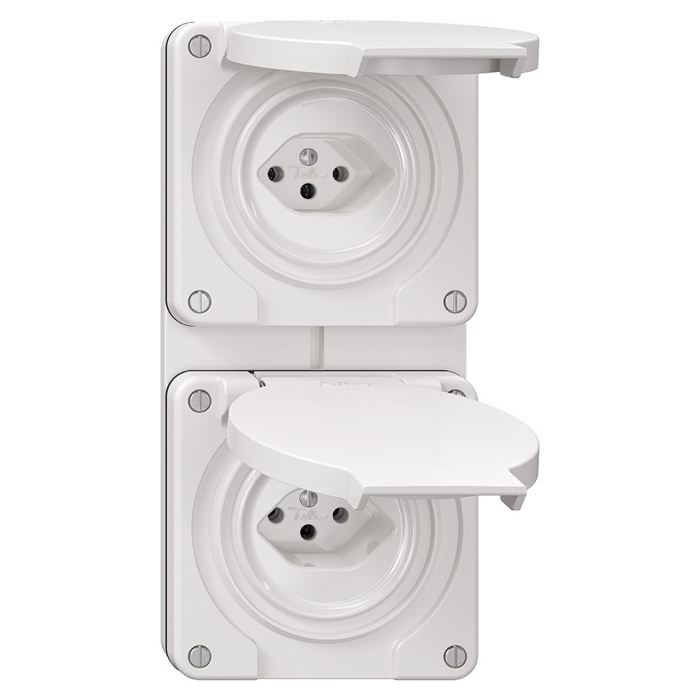 NUP-Kombination NEVO, 2×Steckdose Typ 13, weiss