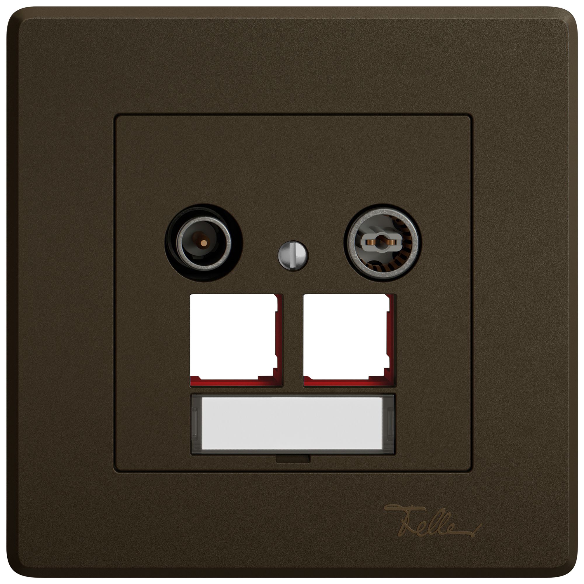 Prise multimédia ENC TV-R EDIZIO.liv SNAPFIX® EASYNET p.2×RJ45 S-One 4dB br