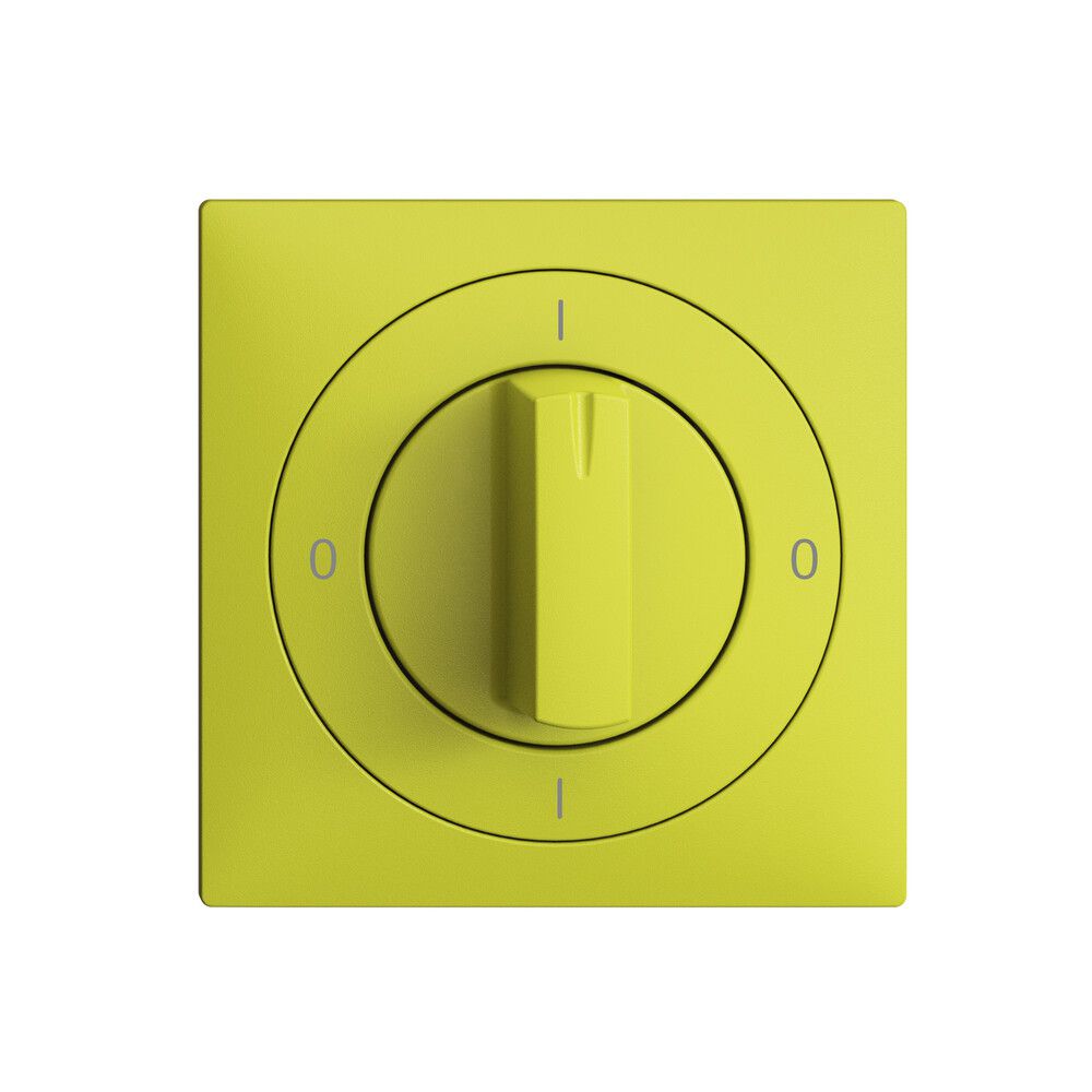 Frontset EDIZIOdue 0-1-0-1 lemon 60×60mm für Drehschalter