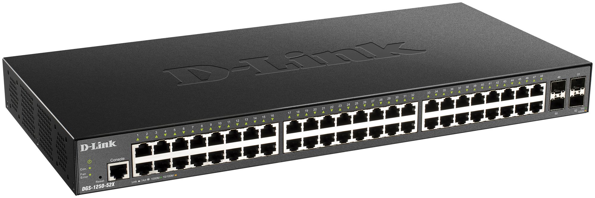 Switch D-Link DGS-1250-52X/E, 52-port smart managed Layer2/3 Gigabit