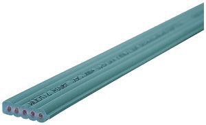 Câble plat Woertz Power 5×2.5mm² sans halogène vert B2ca