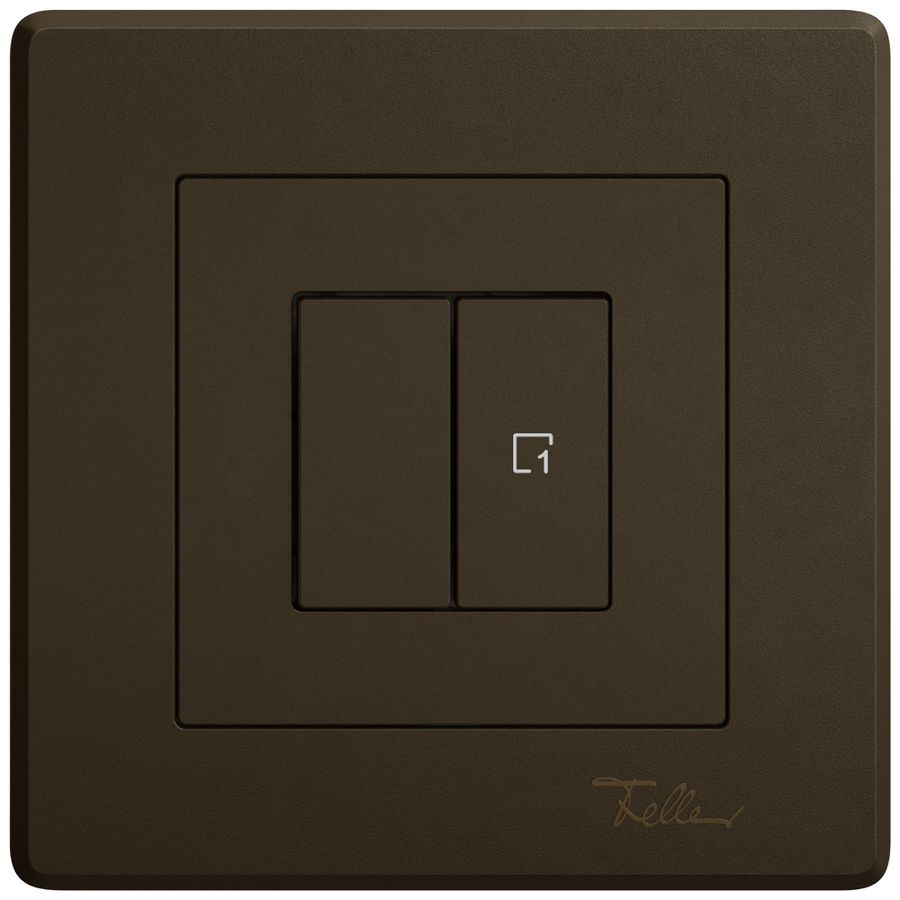 Station sec.interr.ENC EDIZIO.liv Wiser SNAPFIX® 1 scène 2 touches WLAN br