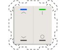 Poussoir KNX RGBW INC MDT BE-TAL60T211.C1 2t/4a temp.blanc mat "jalousie"-"I/O"