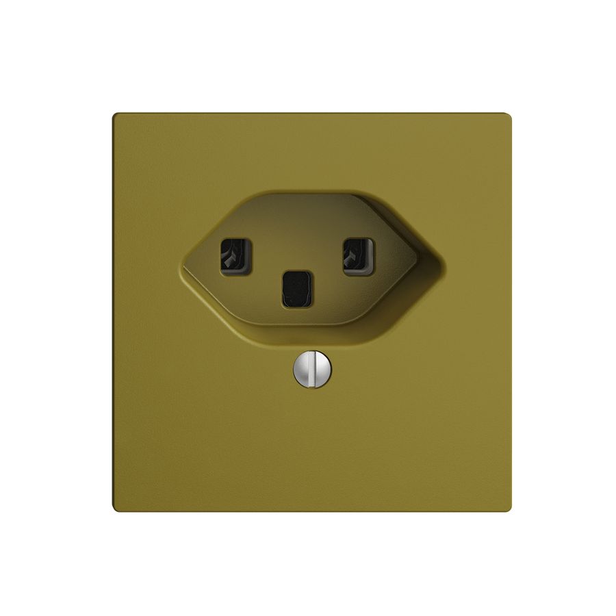 Prise ENC EDIZIOdue T23 16A olive, bornes à vis