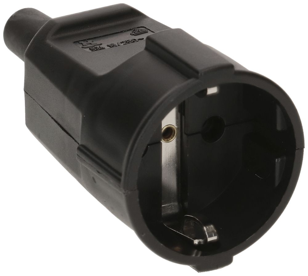 Prise mobile Schuko MAX HAURI L+N+PE 16A 250V 0.75…1.5mm² noir