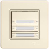 UP-KNX-Taster RGB EDIZIO.liv SNAPFIX® Temperaturfüh.RGB-LED Pap.6×T 1-Tbed.cr
