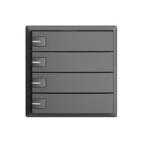 Poussoir KNX RGB EDUE, 250mW, a.LED RGB, 4×poussoir, comm.1×touche, grf