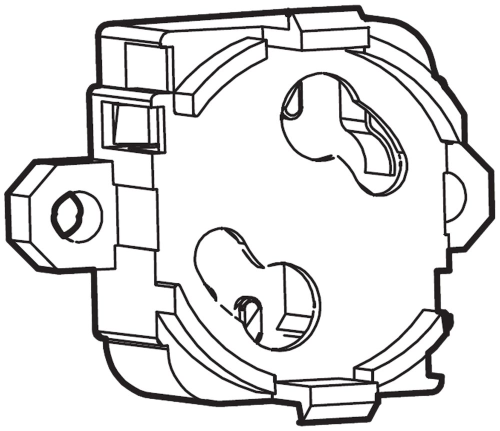 Startersockel rechteckig schraubbar