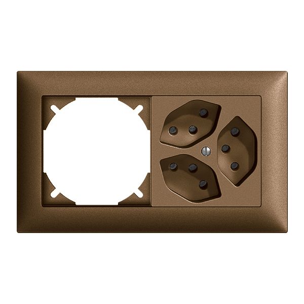 UP-Kombination leer+3×T13 horiz. EDIZIOdue coffee