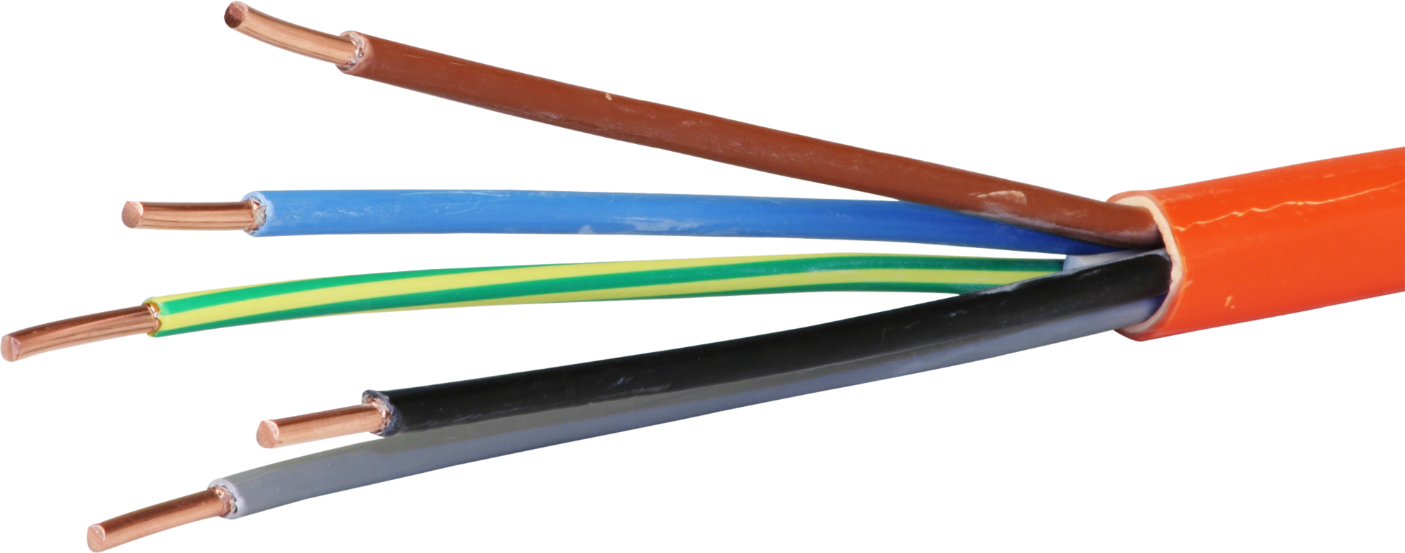 Câble de sécurité FE180/E90 5×2.5mm² 3LNPE orange