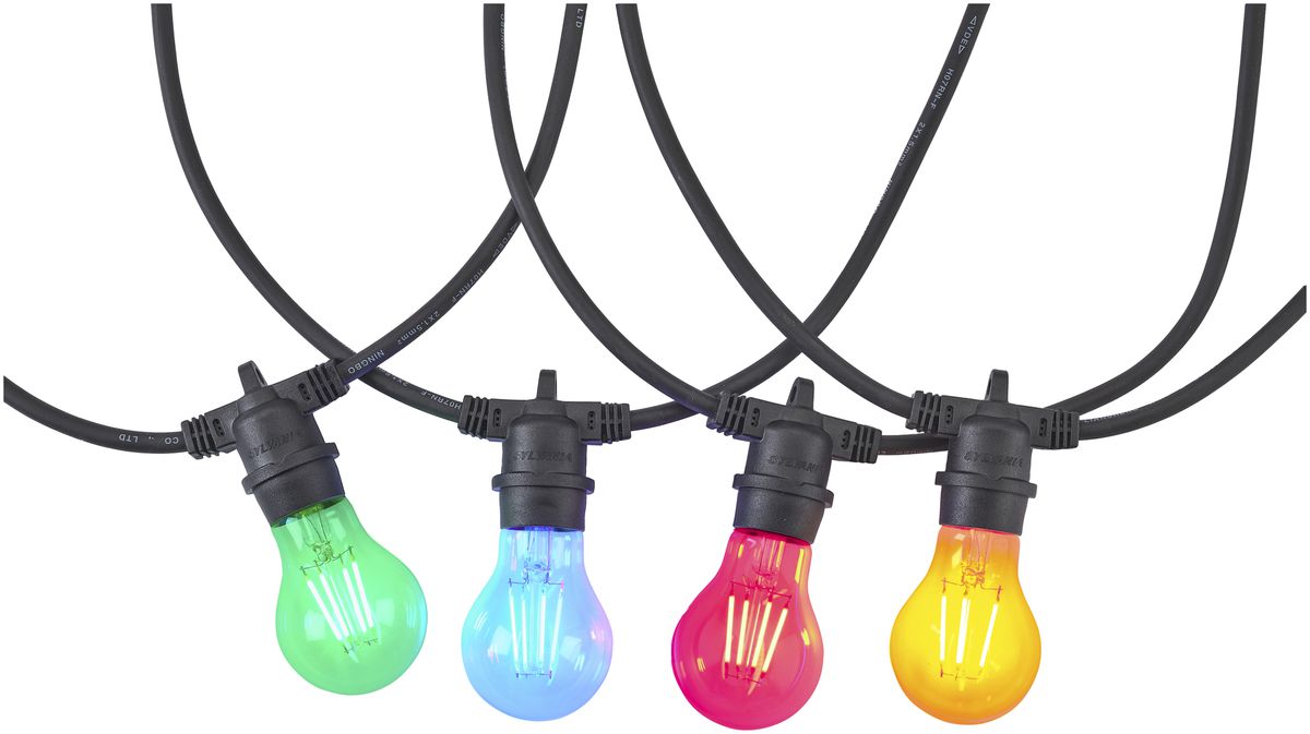 Guirlande Sylvania YourHome 230V 12×E27 12×A60 couleur 12m IP54