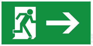 Aufkleber 315×165mm Pfeil nach rechts zu Serie COV 8