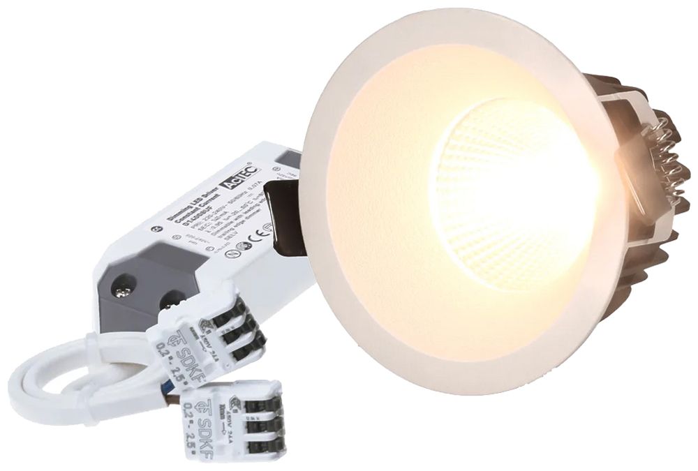EB-LED-Spot maxLUCE ATMO 68 6.2W 700lm 3000K DIM  Ø79mm weiss