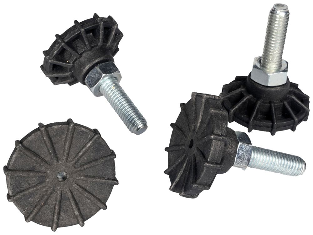 Nivellierfuss ROLINE Pro/Basic 40×60×40mm schwarz 4 Stück