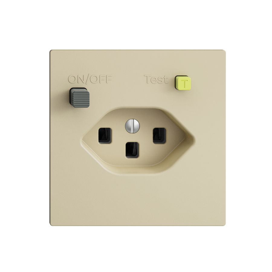 UP-Steckdose EDIZIOdue T23 FI 30mA F, vanille