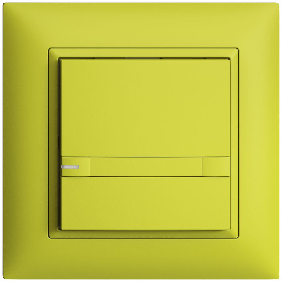 Poussoir ENC KNX 1× EDIZIOdue colore lemon RGB avec LED avec insert papier