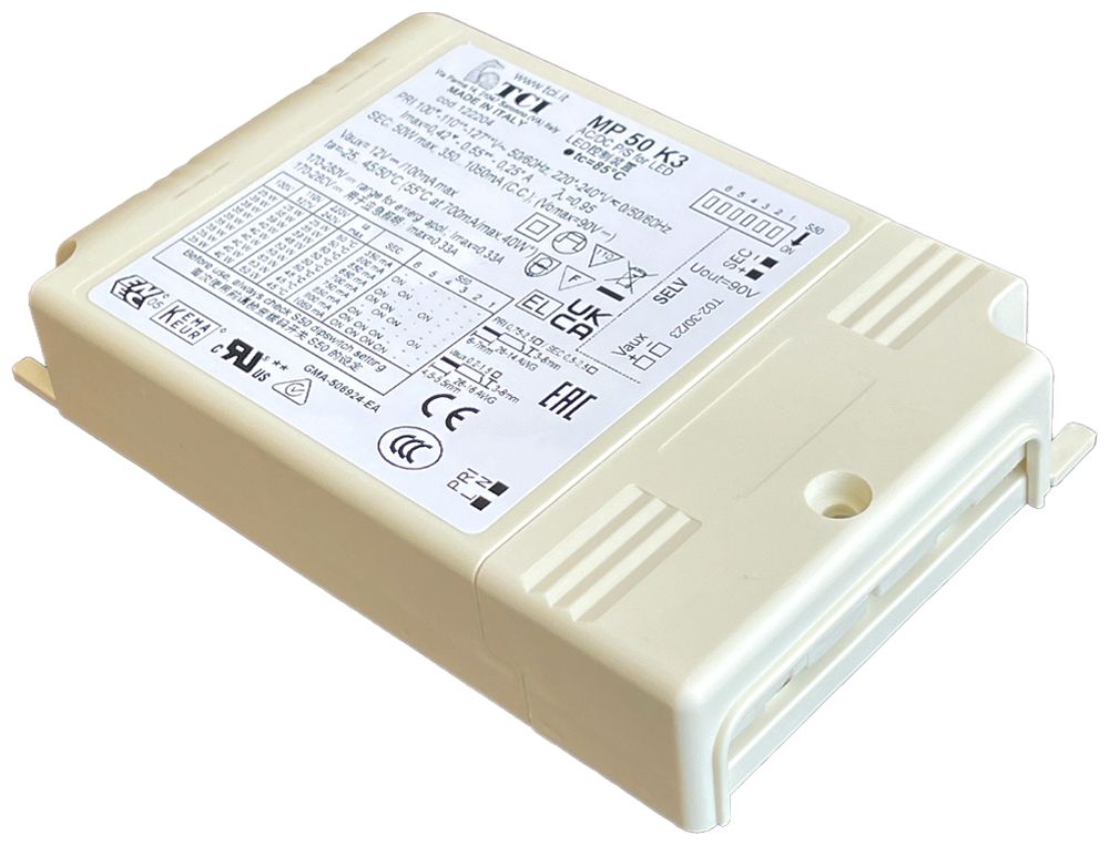 Alimentation LED Elektrogros MULTI MP 50 K3 25…50W 2…74V 350…1050mA ON/OFF