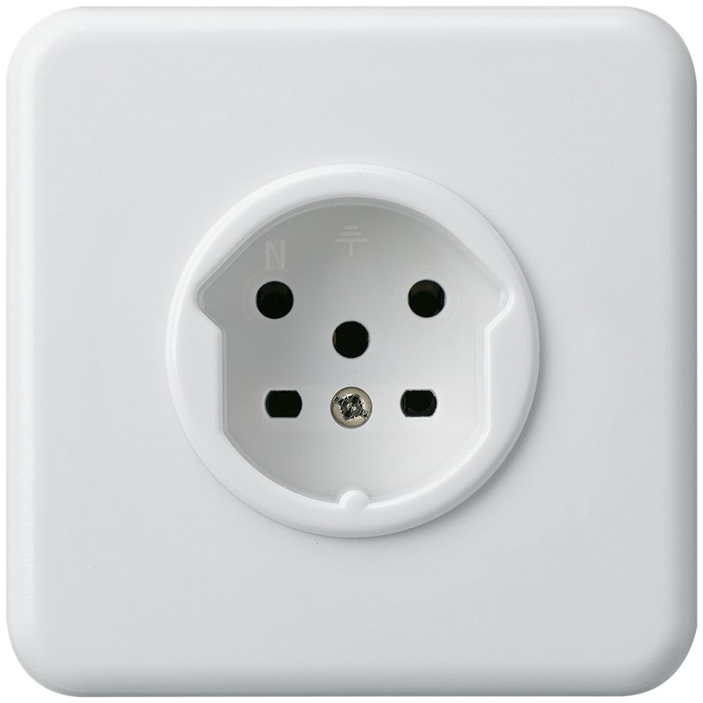 UP-Steckdose HA basico Typ 15 mit Steckklemmen weiss
