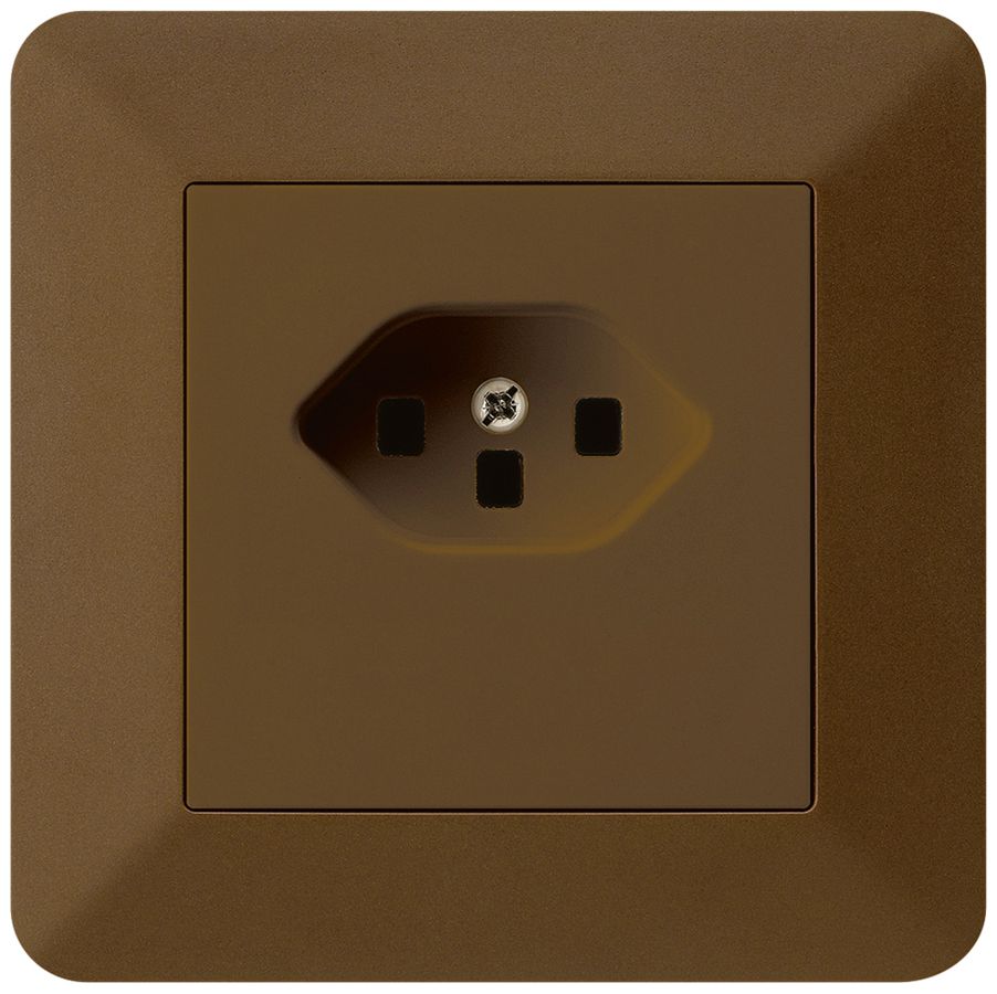 UP-Steckdose kallysto.trend T23 braun Schraubklemme