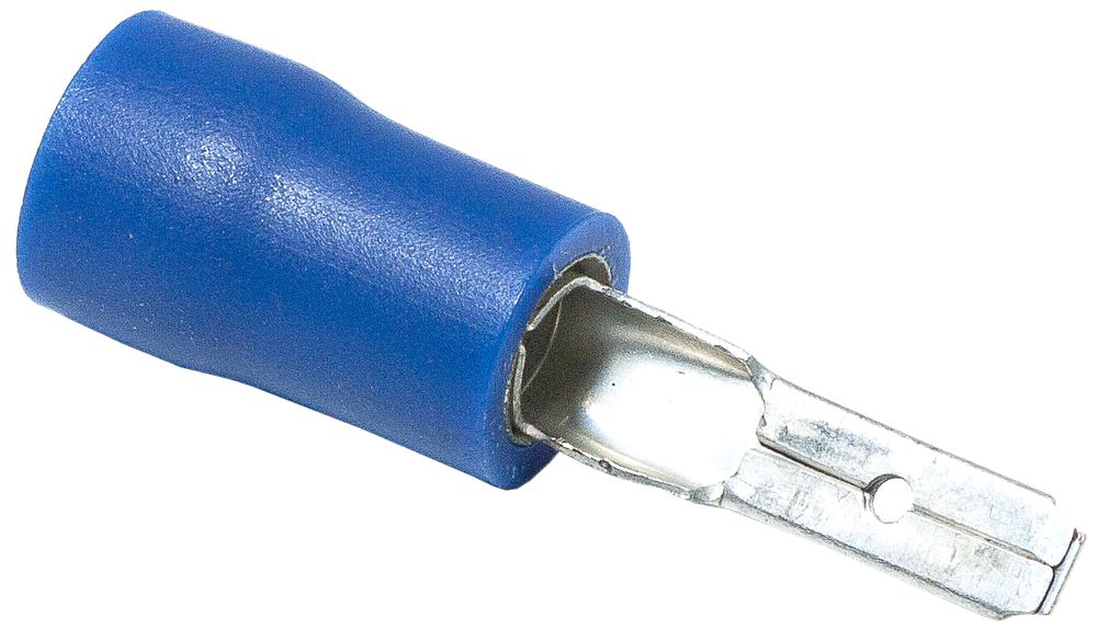 Flachstecker isoliert PVC blau Pidg.2.8×0.5