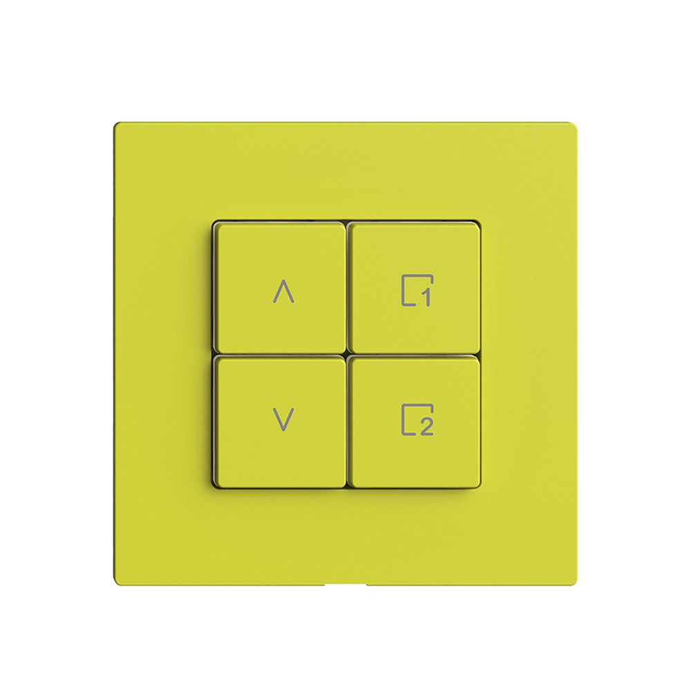 Abdeckset zu Storenschalter 1K Szene/4T Edue Wiser lemon