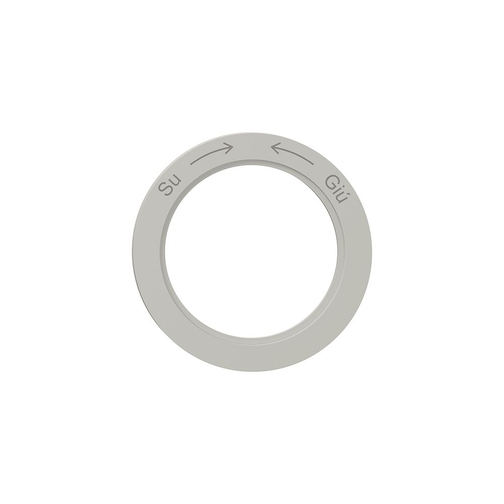 Kennscheibe NEVO, f.Drehschalter, Su-> <-Giù, lichtgrau