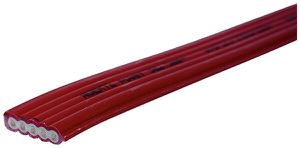 Câble plat Woertz Power 5×2.5 mm² sans halogène rouge B2ca