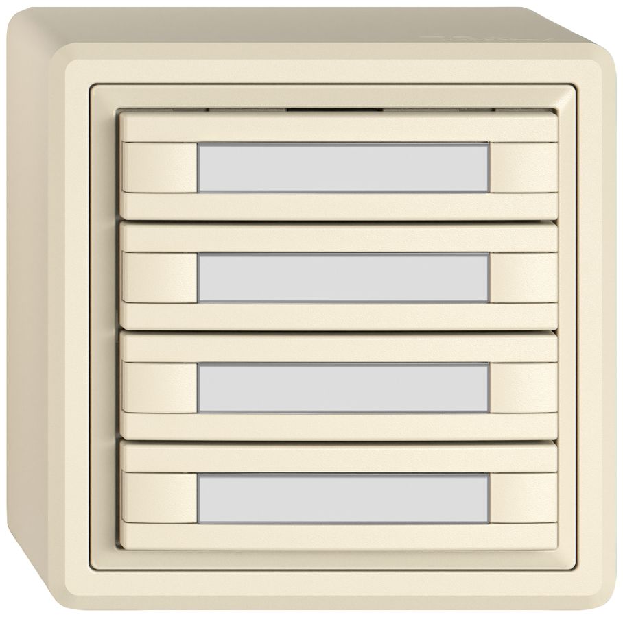 AP-Universaltaster EDIZIO.liv UNI SNAPFIX® o.LED 8× 1-Tbed.Pap.cr