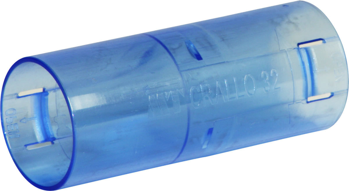 Verbindungsmuffe MT Crallo M32 blau transparent