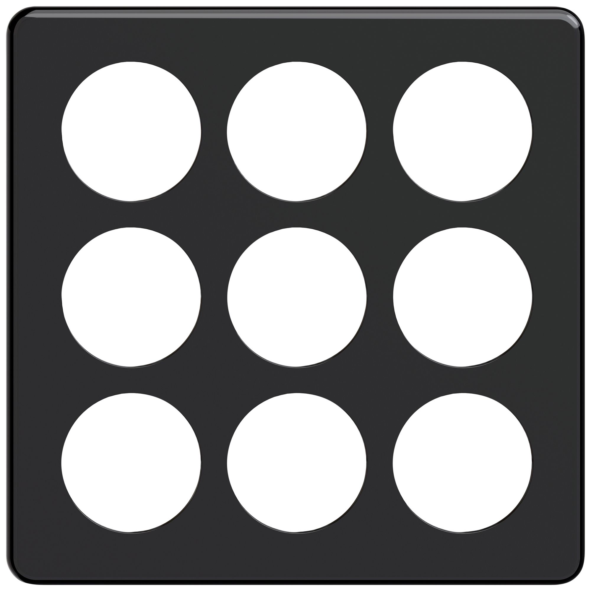 UP-Abdeckplatte STANDARDdue SNAPFIX® 3×3 9×Ø50 210×210mm sz