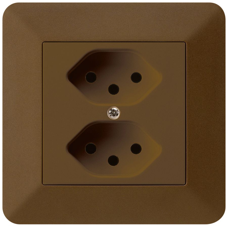 UP-Steckdose kallysto.trend 2×T13 braun