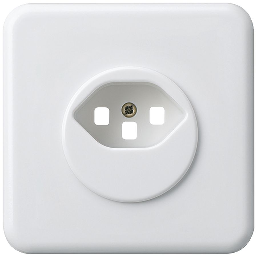 UP-Frontset basico Typ 23 86×86mm weiss mit Kinderschutz