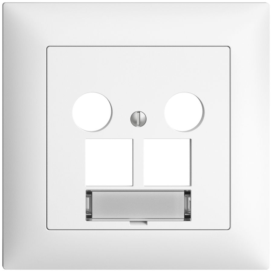 Kit de recouvrement ENC Edue FMI, p.prise multimédia EASYNET, p.2×RJ45 S-One, bc