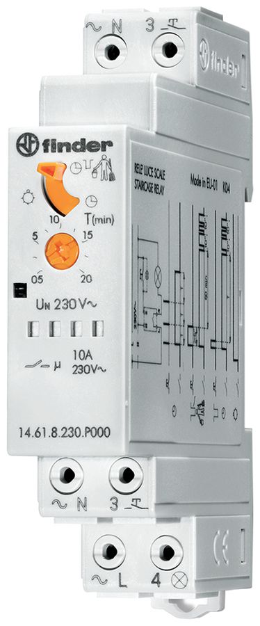 Timer luce scala AMD FINDER 14.61 3000W 0.5…20min 230V 1NO 1UM
