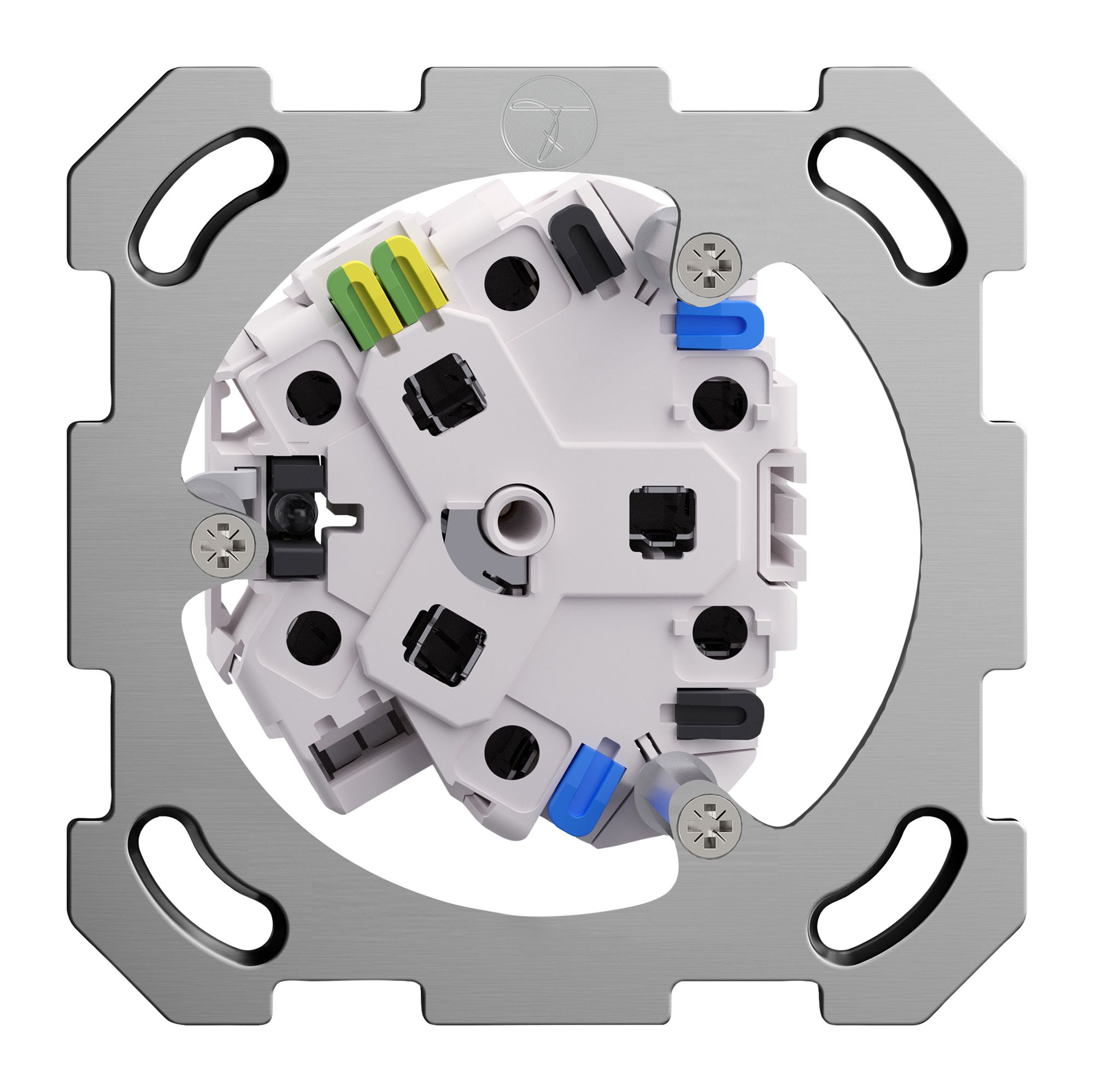 Einsatz Steckdose FH 2×T13 weiss mit LED weiss