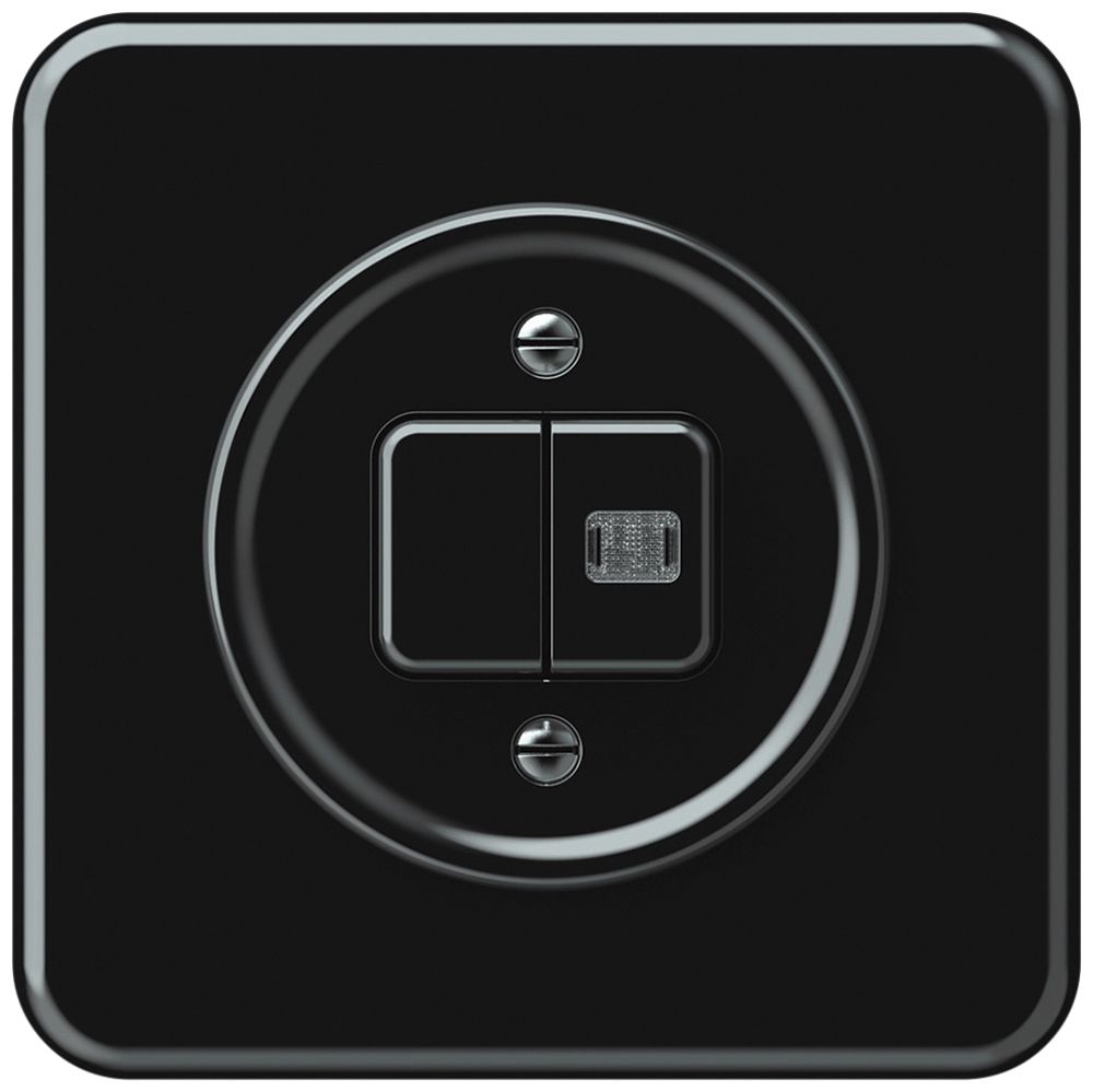 UP-Leuchtdruckschalter origin Sch 1 (3+3) 1×LED 92×92mm schwarz