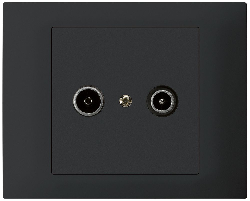 Prise de passage INC kallysto TV-R 19dB noir