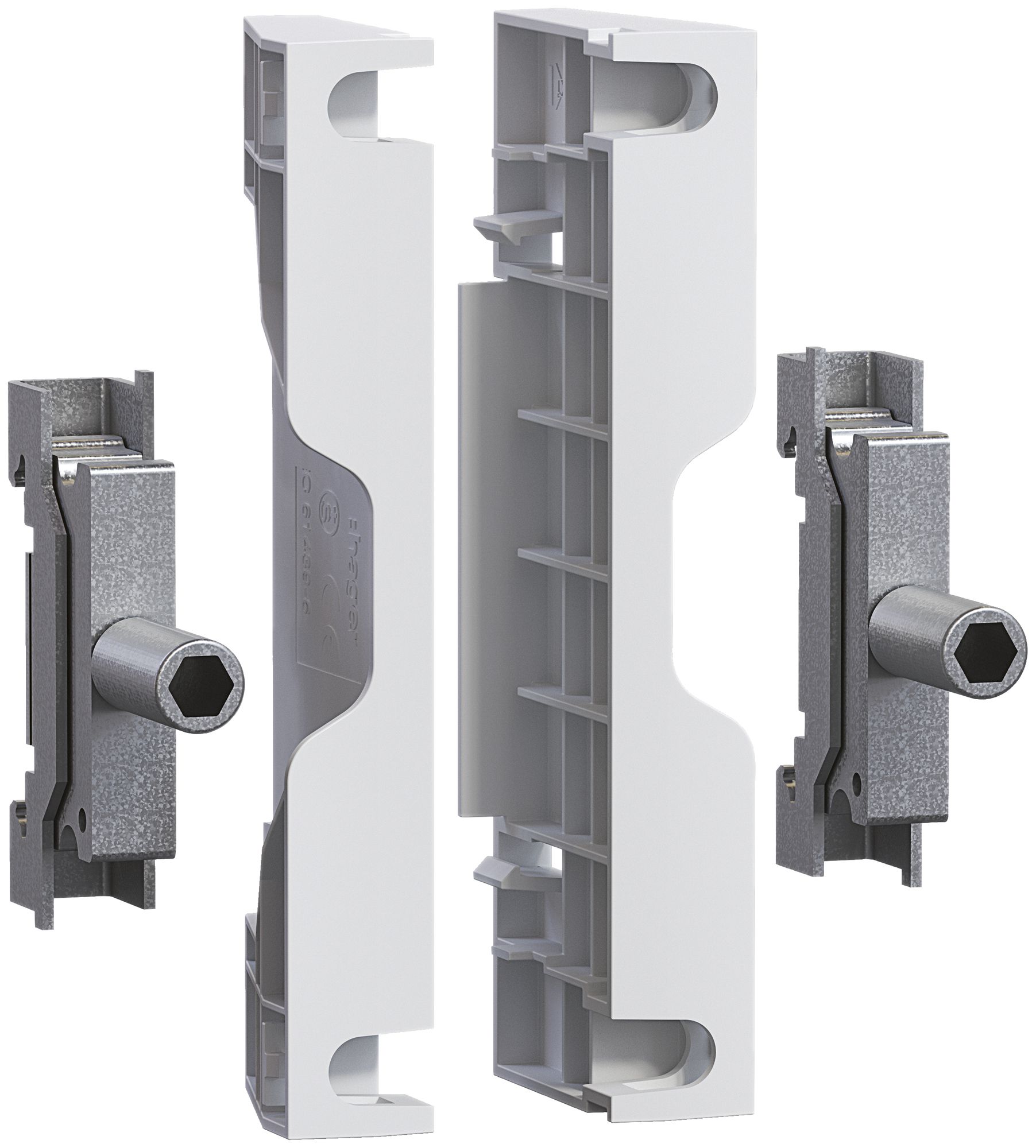 Stecksockel-Endstück Hager uniway, 2 Stück