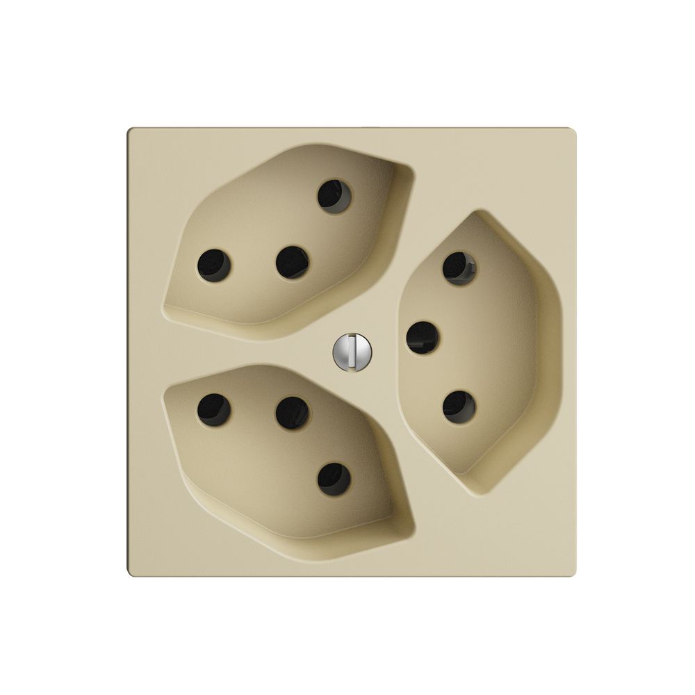 UP-Steckdose EDIZIOdue 3×T13 vanille mit Shutter