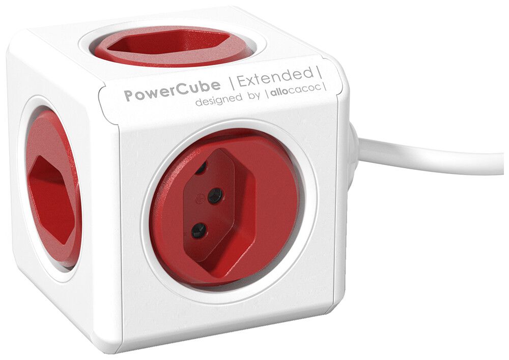 Mehrfachstecker PowerCube Extended 4×T13 1.5m 3×1mm² rt