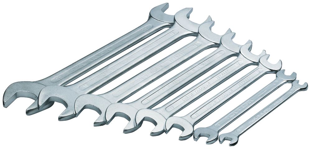 Set di chiavi a forcella doppia CIMCO 8 pezzi 7…22mm, DIN3110/ISO3318