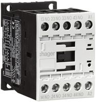 Hilfsschütz Hager 4 Schliesser 4A bei AC-15 Spulenspannung 24VDC
