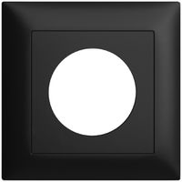 UP-Frontset EDIZIOdue schwarz 88×88mm mit Bohrung 43mm