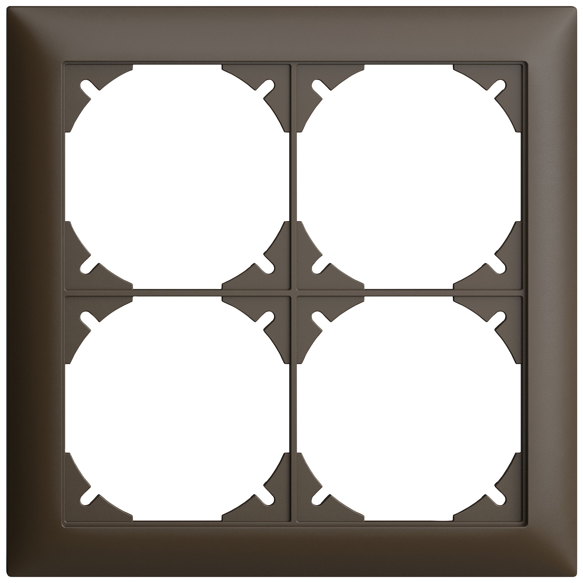 Abdeckrahmen EDIZIOdue 2×2 148×148mm umbra